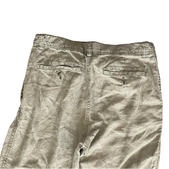 Old Navy Loose Linen Pants Men 34x30 Brown Slacks Trousers Beach Vacation Casual - Picture 6 of 6